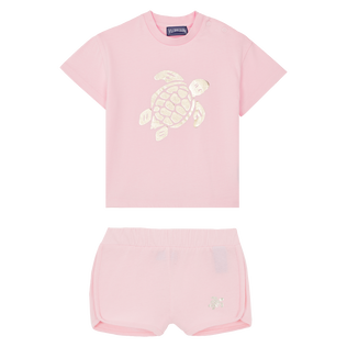 Girls 2-piece Cotton Baby set Marshmallow front view