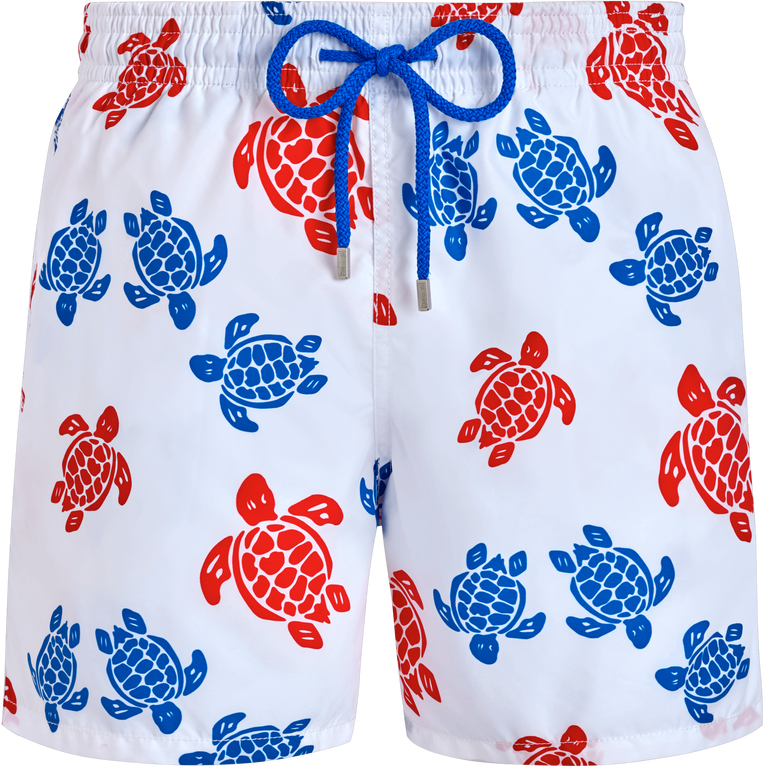 Vilebrequin Tortues Printed Swim Shorts In White