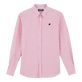 男士 Seersucker 条纹衬衫 Candy pink 正面图