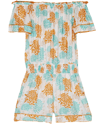 Mono con estampado Iridescent Flowers of Joy para mujer - Vilebrequin x Poupette St Barth Terracotta vista frontal