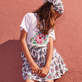 Camiseta con estampado Provencal Turtle para niña Blanco detalles vista 2