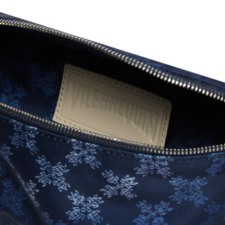 Turtle Monogram Recycled Canvas Belt Bag Navy details view 4