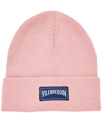 Kids Knitted Beanie Solid Caramella vista frontale