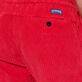 Pantalones de chándal de pana de líneas grandes de color liso para hombre Rojo detalles vista 1