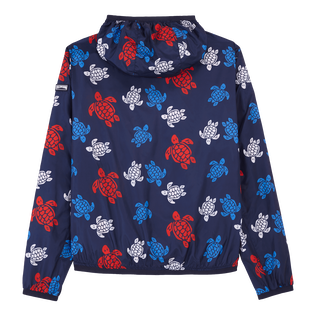 Giacca a vento uomo reversibile Micro Rondes des Tortues Papavero vista indossata posteriore