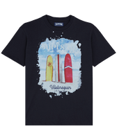 Surf's Up Baumwoll-T-Shirt für Herren Marineblau Vorderansicht