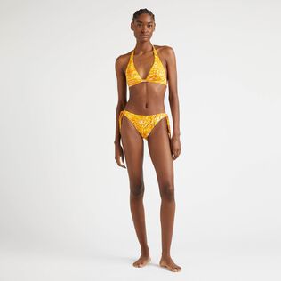 女士 Palm Leaves 侧系式比基尼泳裤 Mango 正面穿戴视图