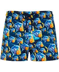Maillot de bain court homme Piranhas Bleu marine vue de face