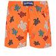 Men Swim Shorts Embroidered Ronde Des Tortues - Limited Edition Guava back view