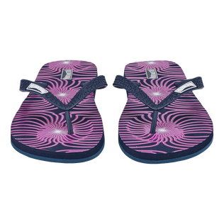 Hypno Shell Flip-Flops für Herren Marineblau Vorderseite getragene Ansicht