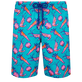 Men Long Ultra-light and packable Swim Shorts Crevettes et Poissons Curacao front view