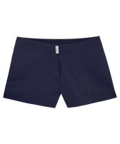 Women Swim Shorts Solid Navy front view