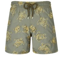 Men Swim Trunks Embroidered VBQ Turtles - Limited Edition Olivier front view