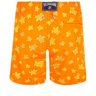 Costume da bagno bambino ricamato Micro Ronde Des Tortues - Edizione limitata Albicocca vista posteriore