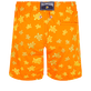 Boys Embroided Swim Trunks Micro Ronde des Tortues Apricot back view