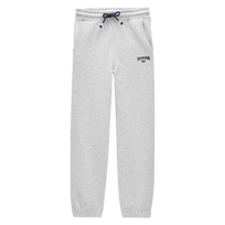 Boys Cotton Jogger Pants Solid Heather grey front view