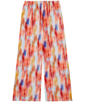 Pantalones de seda con estampado Ikat Flowers para mujer Multicolores vista frontal