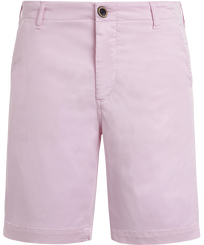 Men Tencel Bermuda Shorts Solid Teerose Vorderansicht