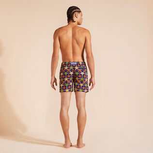Men Swim Shorts Embroidered Stars - Limited Edition Midnight back worn view