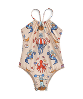 Girls One-piece Swimsuit Aqua Circus - Vilebrequin for St. Regis Pink champagne vista frontal