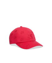 Embroidered Cap Turtles All Over Gooseberry red front view