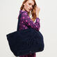 Women Cotton Shirt Dress Hypno Shell Navy details view 2