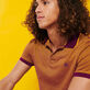 Polo en piqué de algodón de color liso y cambiante para hombre Kerala detalles vista 2