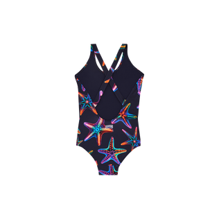 女童 Disco Stars 连体泳装 Navy 后视图