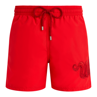 Maillot de bain homme brodé The Year Of The Snake Coquelicot vue de face