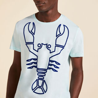 男士植绒 Lobster 印花有机棉 T 恤 Thalassa 细节视图2