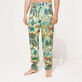 Men Others Printed - Men Printed Linen Pants Jungle Rousseau, Ginger back worn view