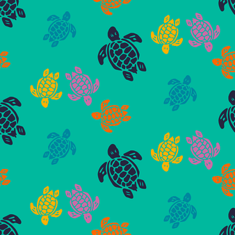 男士 Ronde Des Tortues Multicolores 泳裤 Nenuphar 打印