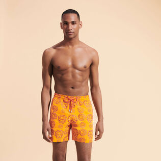 Men Swim Trunks Embroidered Poulpes Neon - Limited Edition Carrot details view 2