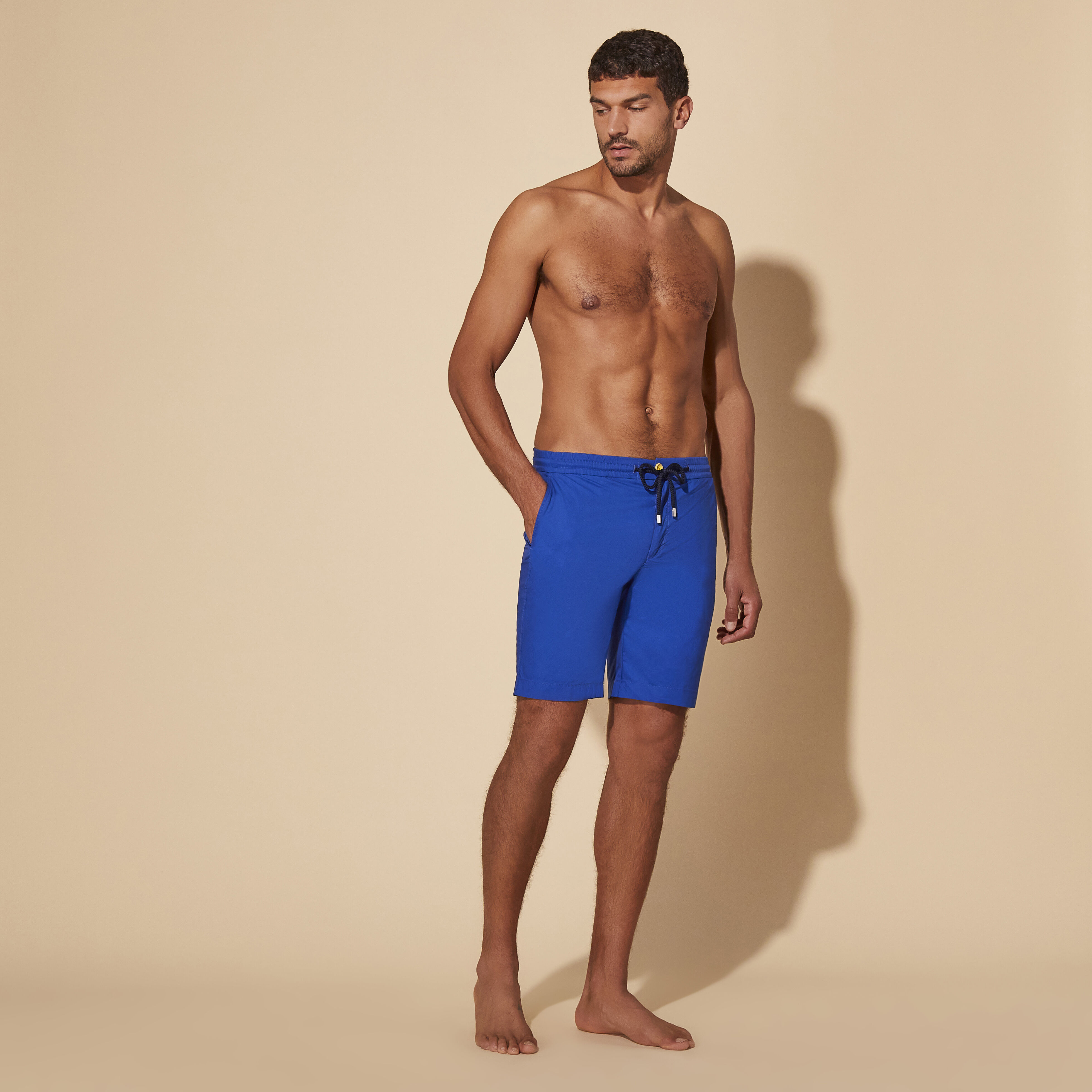 Bermudas de chandal para hombre en tejido de gabardina