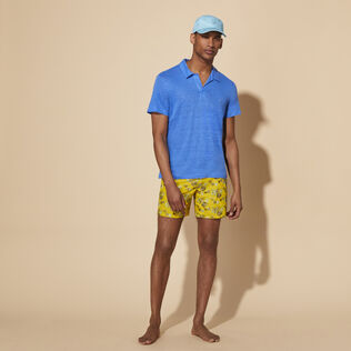 Men Swim Trunks Embroidered Flowers and Shells - Limited Edition Sunflower details view 1
