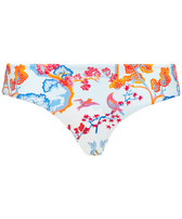Women Covering Bikini Bottom Peaceful Trees White front view