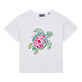 Camiseta con estampado Provencal Turtle para niña Blanco vista frontal