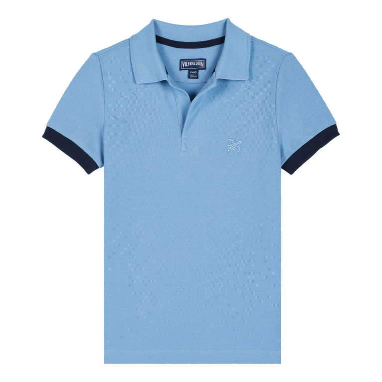 Solid Polohemd Aus Baumwollpikee Für Jungen - Pantin - Blau - Größe 4 - Vilebrequin