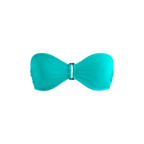Haut de maillot de bain bandeau femme uni Vert disco vue de face