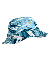 Unisex Cotton Bucket Hat Wave - Vilebrequin x Maison Kitsuné Blue front view