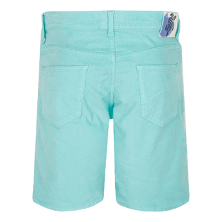 Bermuda en velours côtelé 2000 raies 5 poches homme Uni Lagon vue de dos