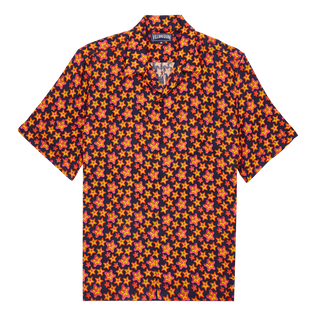 Chemise Bowling en lin Stars Gift homme  Bleu marine vue de face