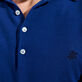Polo en coton tricoté homme uni Outremer vue de détail 1