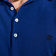 男士纯色针织纯棉 Polo 衫 Ultramarine 细节视图1