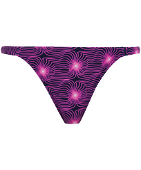 Women Bikini Bottom Tanga Hypno Shell Navy front view