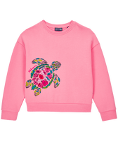 Girls Crewneck Sweatshirt Provencal Turtles Candy front view