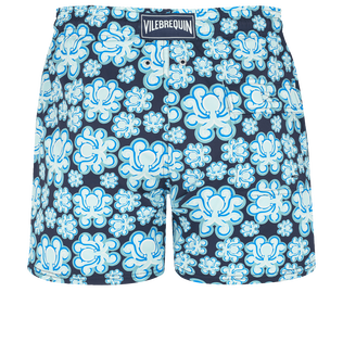 Bañador elástico con estampado Poulpes Neon para hombre Azul marino vista trasera