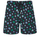 Micro Ronde Des Tortues Rainbow Badeshorts mit Stickerei für Herren – Limitierte Serie Schwarz Vorderansicht