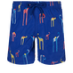 男童 Giaco 大象刺绣泳裤 Batik blue 正面图