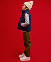 Boys Chino Pants Solid Caqui vista frontal desgastada